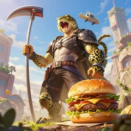 epic professional digital art of ⛲️ 🍔 🚋 🐆, best on artstation, breathtaking, epic, stunning, gorgeous, much detail, much wow, cgsociety, wlop, pixiv, behance, deviantart, masterpiece, UHD, 8K