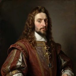 xu zhisheng, dressed in european royal court costumes, medieval oil painting, bust