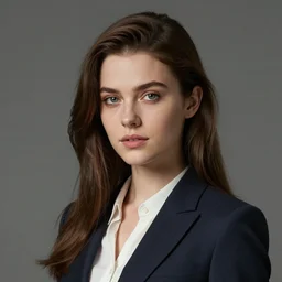 beautiful girl protrait in a suit, character portrait, james gurney, character concept style trending on artstation, detailed face, concept art, detailed, octane render cinematic, photo-realistic, 8k, high detailed