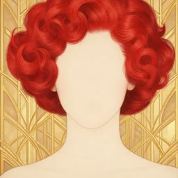 breathtaking detailed concept art painting art deco pattern of red short curly hair faces goddesses amalmation flowers with anxious piercing eyes and blend of flowers and birds, by hsiao - ron cheng and john james audubon, bizarre compositions, exquisite detail, extremely moody lighting, 8 k