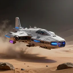 futuristic spaceship with neon glow, in the space station, by Finnian MacManus, unreal engine 5 render, details, foggy, dune mood