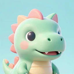 pastel colored dinosaur face with cat. 3 d render vray redshift octane. 4 k cgsociety volumetric lighting
