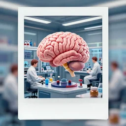 color polaroid photo of a brain growing lab with many engineers working inside a workshop where brains!!!!!!!!!!!!!!!!!!!!!!!! are manufactured, cerebral interior by moebius in the style of jean giraud, cortex, brain, brains, grey matter, anatomy
