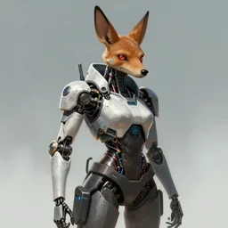 cyborg jackalope cyberpunk, digital painting