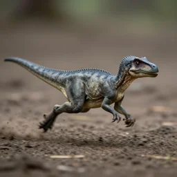 award winning photo by national geographic of a tiny gray dinosaur running very fast in the mud, motion blur, tiny gaussian blur, insanely detailed, insanely intricate, depth of field, low contrast, summer, wide aperture, action photography