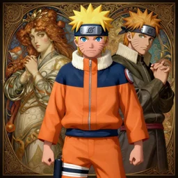 Naruto Uzumaki, Mark Edward Fischbach, intricate, highly detailed, digital painting, artstation, concept art, smooth, sharp focus, illustration, Unreal Engine 5, 8K, art by artgerm and greg rutkowski and alphonse mucha