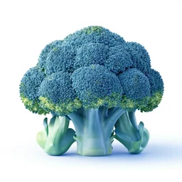 blue colored broccoli