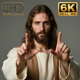 uhd real 8 k photo of jesus flipping people off, digital art, portrait, portrait concept art, special effects, finely detailed, studio lighting, correct details, correct face, real jesus