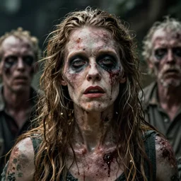 hyper realistic photo portrait crazy zombie cinematic, greg rutkowski, james gurney, mignola, craig mullins, brom
