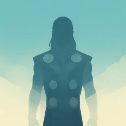 minimalist movie poster, thor, minimalism, fanart, retro
