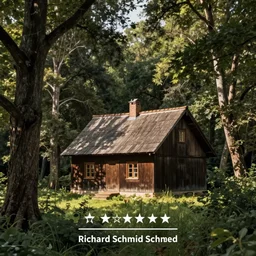 cottage in the woods, by richard schmid