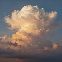 massive cumulonimbus clouds at sunset. in the style of an incredible awe - inspiring oil on canvas mural painting by the great masters, unreal engine, 4 k, matte, exquisite detail, surreal and sublime