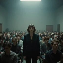 annie leibovitz photography, cosmic horror, horror, wes anderson cinematography, crowded room full of people, liminal space, atmospheric haze, film. film still, 1 6 mm cinematography. james jean