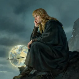 Fingolfin pondering his Orb by Alan Lee