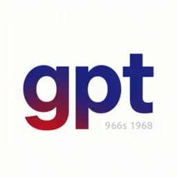 gpt minimalist international style swiss modernist logo for the company gpt, in the style of otl aicher, vignelli, muller - brockmann, red and blue, helvetica bold typeface, 1 9 6 0 s 1 9 6 8, gpt