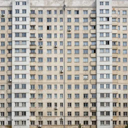 soviet apartment building, full frame