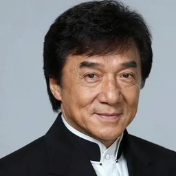 close-up portrait of Jacky Chan
