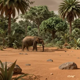 a professional photography of a jungle on the mars