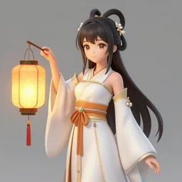 character concept art of an anime goddess of lanterns | | cute - fine - face, pretty face, realistic shaded perfect face, fine details by stanley artgerm lau, wlop, rossdraws, james jean, andrei riabovitchev, marc simonetti, and sakimichan, trending on artstation