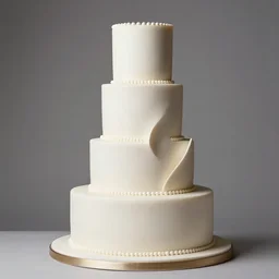 non euclidean wedding cake, elegant, surrealism, food photography, 4 k