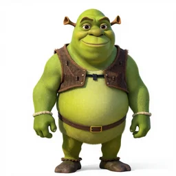 yann lecun as shrek, digital art