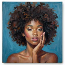 If you really love me won't you tell me, then I won't have to be playing around, high quality oil painting afrofuturism, surrealism