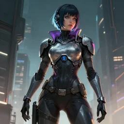 « beautiful cyberpunk warrior by greg rutkowski, very detailed »