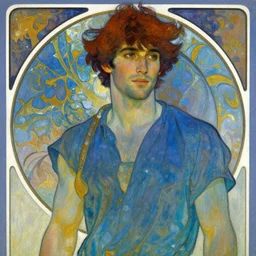 attractive man, marvel, cool colors, painting by gaston bussiere, craig mullins, greg rutkowski, alphonse mucha