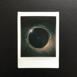 inside of black hole, polaroid