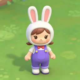 chibi bunny girl in the sims 4 isometric