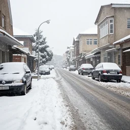 photo winter and snow on the streets of accra, ghana
