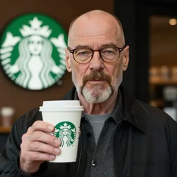Walter white in Starbucks, 8k, hyper-detailed, cinematic lighting, hyperrealistic, HD