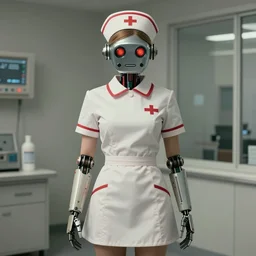 ( ( ( ( ( 1 9 5 0 s retro future android robot nurse. muted colors., ) ) ) ) ) by jean - baptiste monge,!!!!!!!!!!!!!!!!!!!!!!!!!