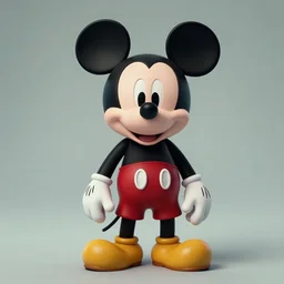 photo of an anthropomorphic creepy mickey mouse