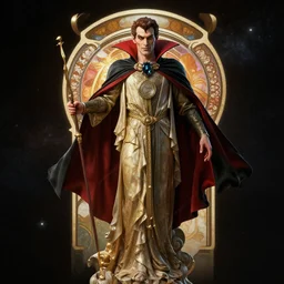 3 d render dracula from space, alphonse mucha, hyperdetailed, soft lighting