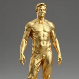 gold statue of jeff goldblum, 3 d render, 8 k, octane render, cycles render, unreal engine
