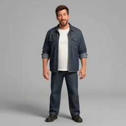 full body portrait of adam sandler. character design by pixar