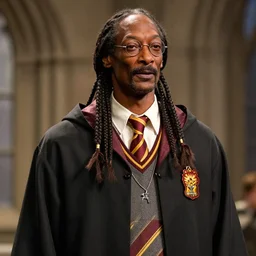 a photography of snoop dogg in harry potter, trending on artstation