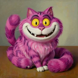 a surrealist painting by salvador dali of the cheshire cat, 4 k, trending on artstation and pixiv