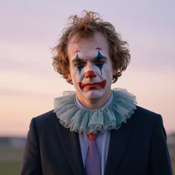 nigel farage ukip leader as sad clown, as pained by konstantin andreyevich somov, soft, pastel, afternoon sunset, occult, very high quality