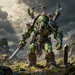 warhammer greenskin concept, beksinski