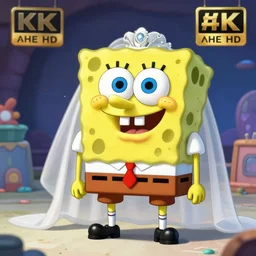 spongebob, married, concept art, generated by artificial intelligence, 8K UHD, trending on artstation, extremely detailed