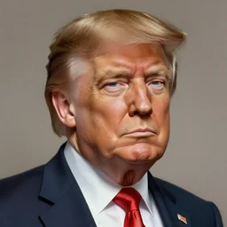 portrait of Duke Nukem as President Trump, official, intricate, headshot, highly detailed, digital painting, artstation, concept art, sharp focus, illustration, art by artgerm and greg rutkowski and alphonse mucha