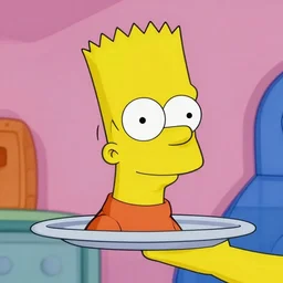 Bart Simpson's head on a platter