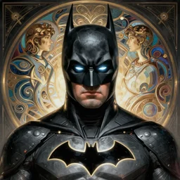 symmetry!! portrait of batman with glowing eyes, sci - fi, tech wear, glowing lights!! intricate, elegant, highly detailed, digital painting, artstation, concept art, smooth, sharp focus, illustration, art by artgerm and greg rutkowski and alphonse mucha