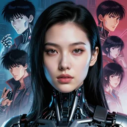 potrait of a cyborg cyberpunk girl, fine - face, realistic shaded perfect face, fine details. starlight, realistic shaded lighting poster by ilya kuvshinov katsuhiro otomo ghost - in - the - shell, magali villeneuve, artgerm, jeremy lipkin and michael garmash, rob rey and kentaro miura style, trending on art station