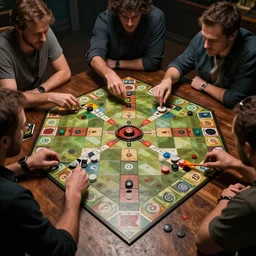 hyperrealistic dslr film still of board game that kills you if you lose at playing, stunning 8 k octane comprehensive 3 d render, inspired by istvan sandorfi & greg rutkowski & unreal engine, perfect symmetry, dim volumetric cinematic lighting, extremely hyper - detailed, extremely lifelike attributes & lifelike texture, intricate, masterpiece, artstation, stunning
