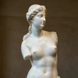 beautiful sculpture the venus de milo but it's ron pearlman's face and body