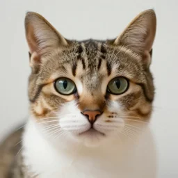 a cat with a human face