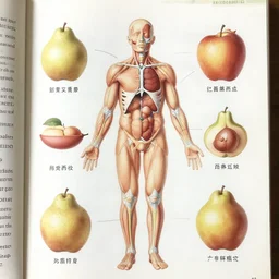 anatomy textbook illustrations of human body parts that look like fruit